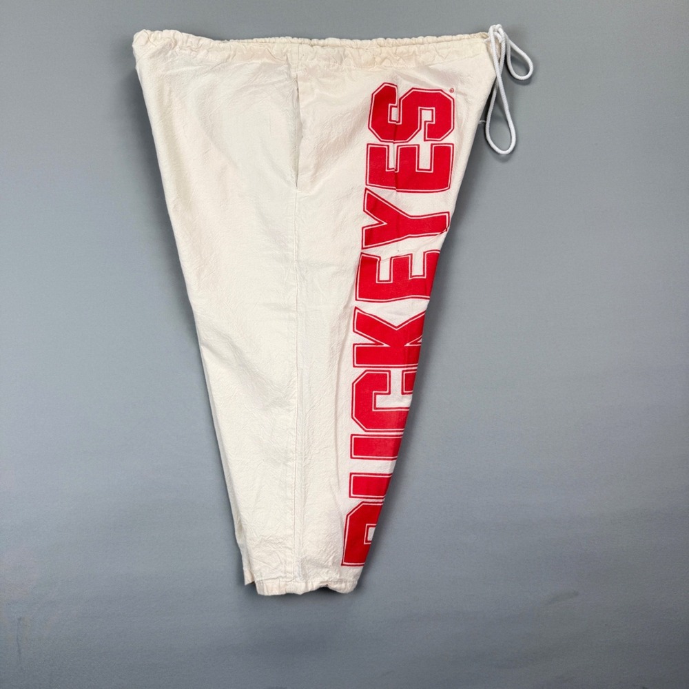 Sweet Sacks Ohio State Buckeyes OS Cream Cotton Drawstring Shorts Vintage Brutus - Picture 8 of 12